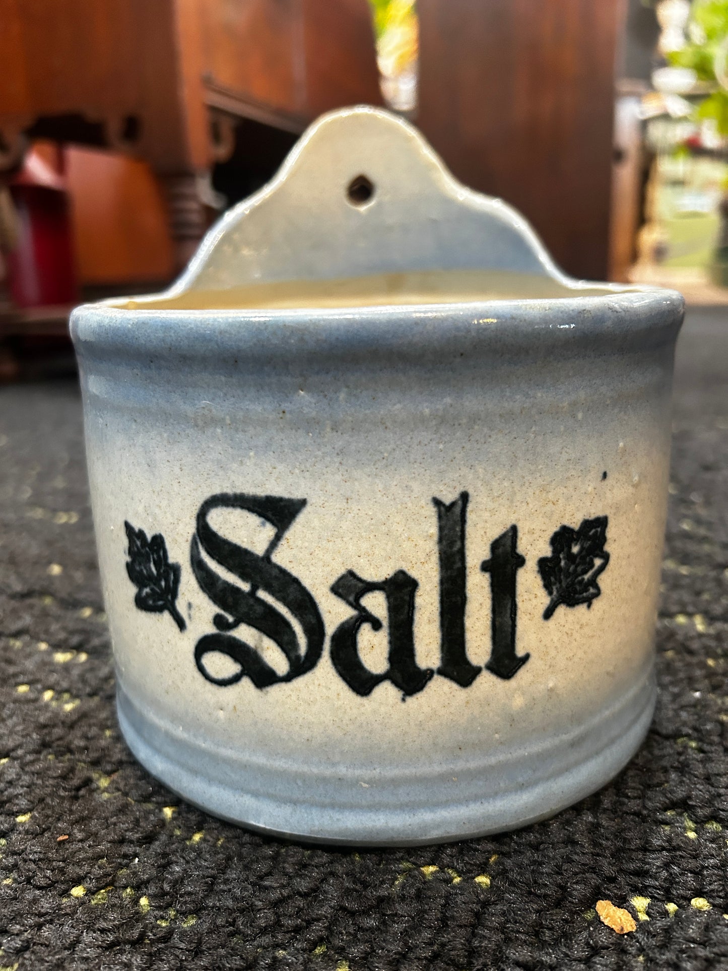 Salt Crock with Glass Scoop