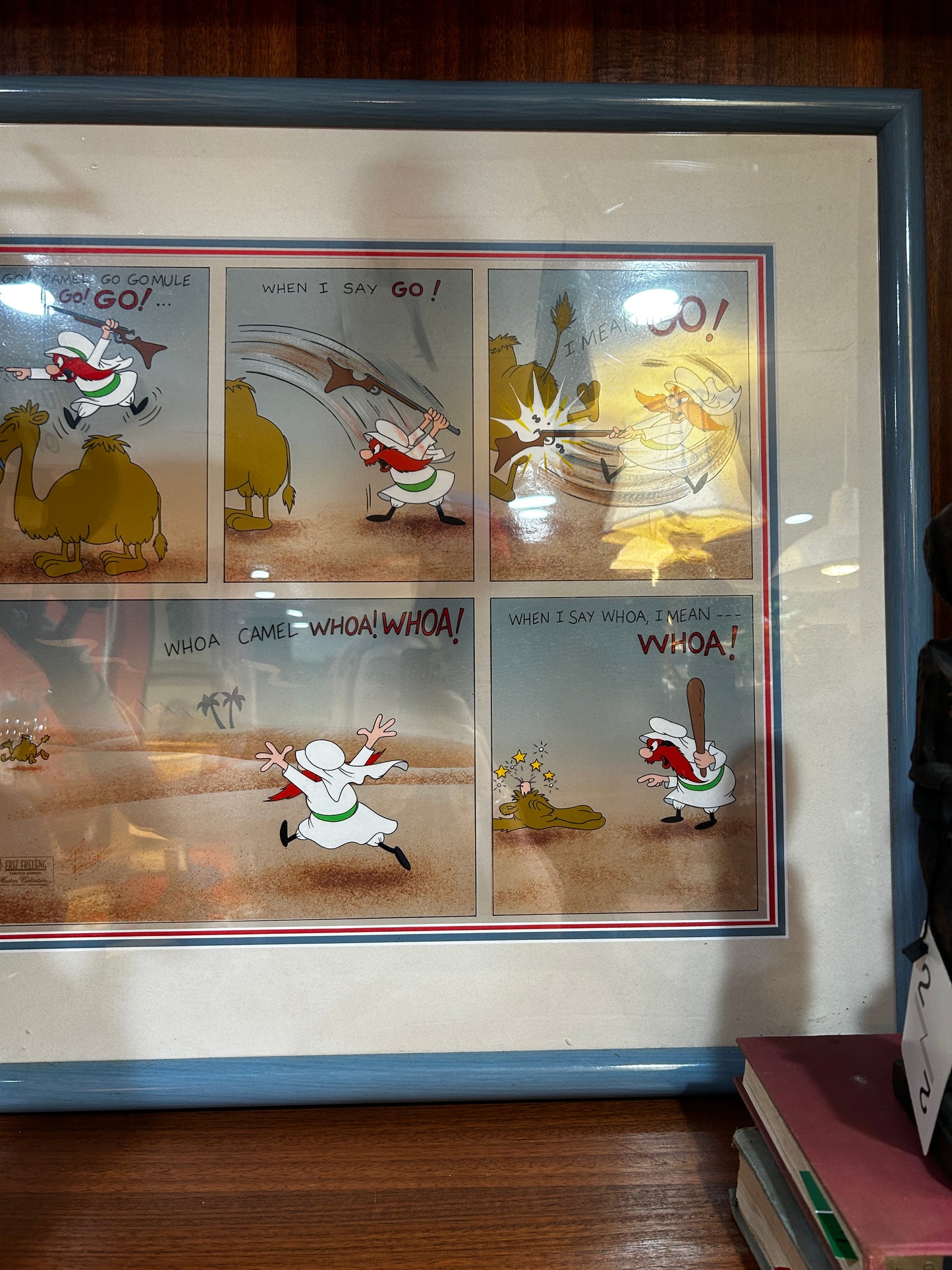 Friz Freleng, Yosemite “Sahara Sam” Animation- Signed and Framed -RARE