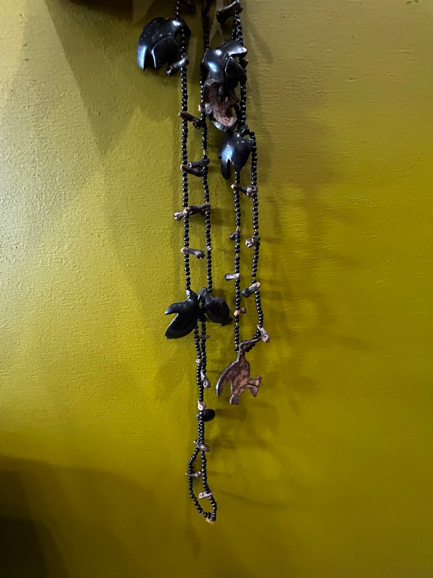 Vintage Hand Carved /Shaved Bird Fetish Necklace