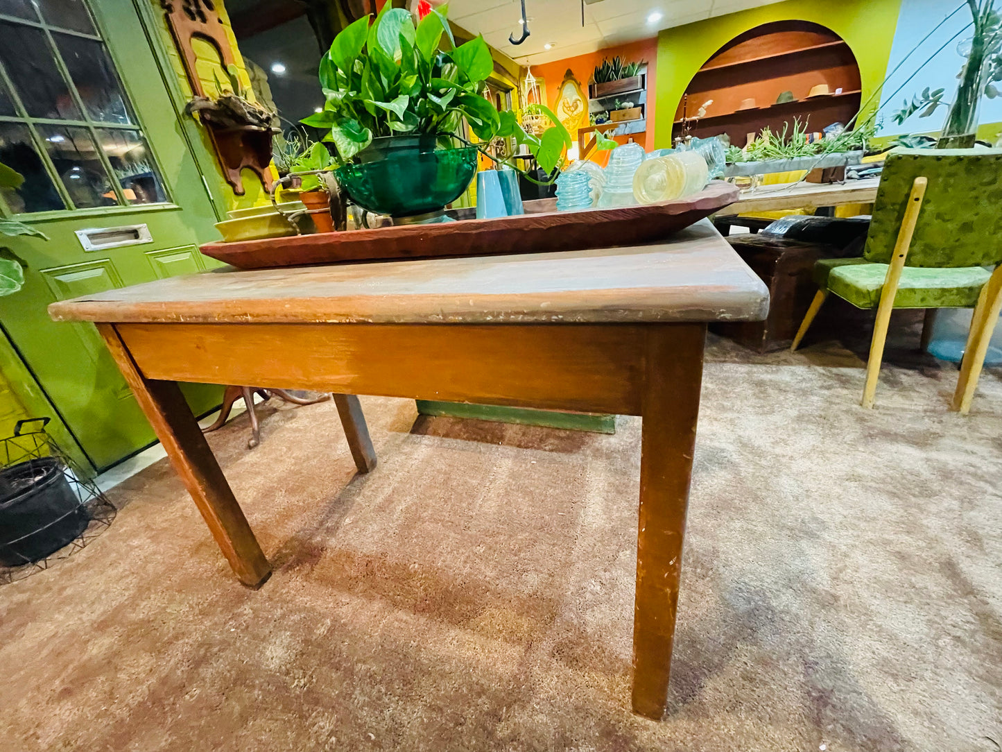 Antique Solid Wood Library Table/Desk- Galveston Island