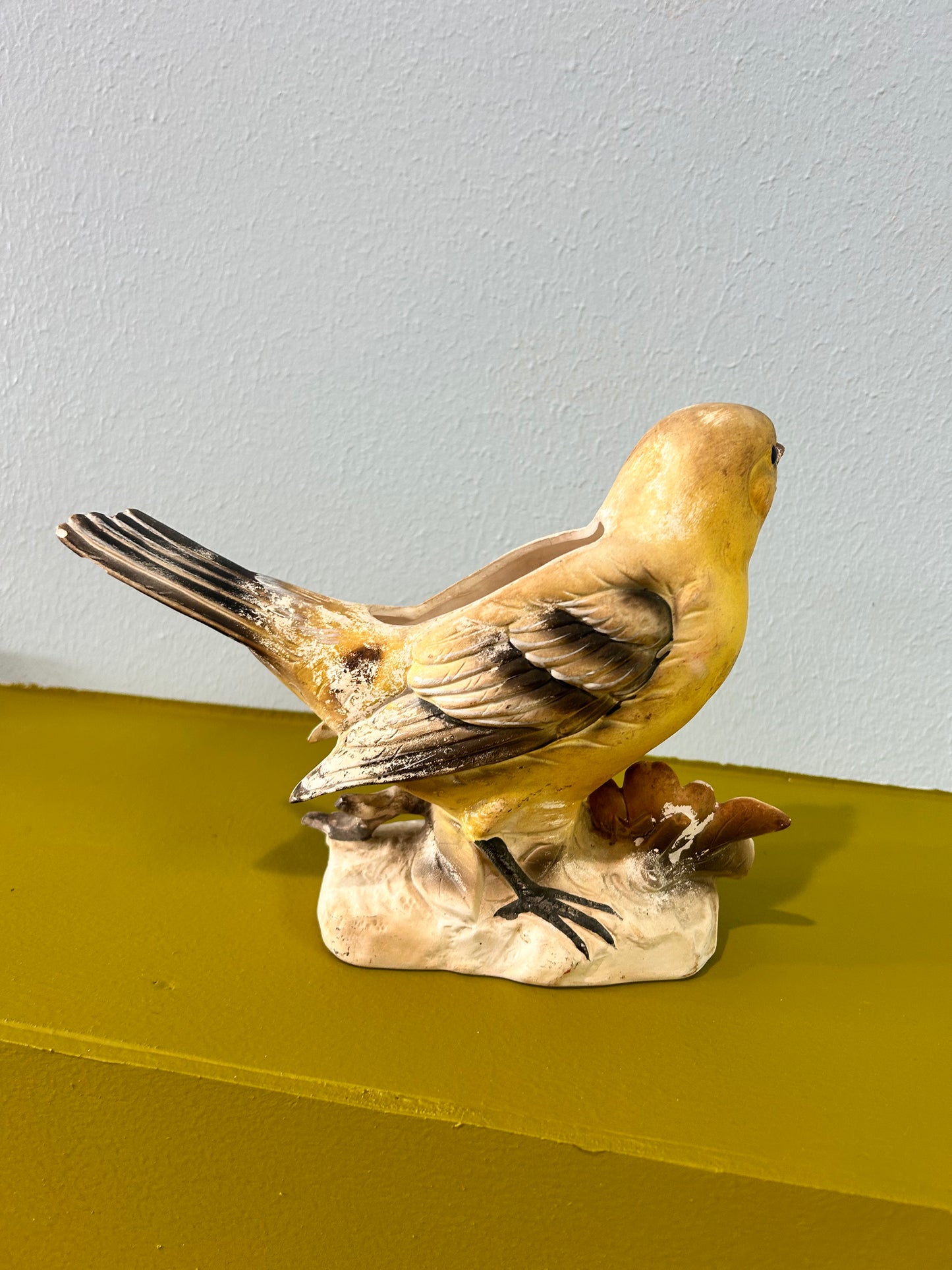 Gold Finch Ceramic Planter