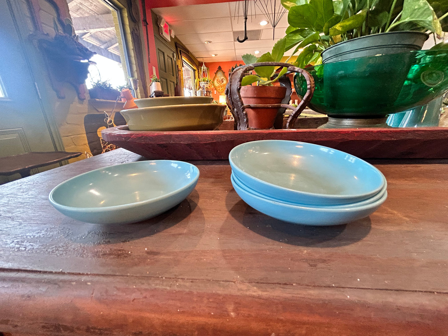 MCM Blue Ice Cream Bowls- Set of 4