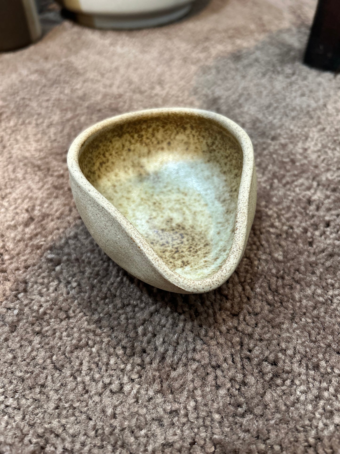 Handmade Soup Fetching Bowl- Potter’s Mark “M”- Tortoise Shell