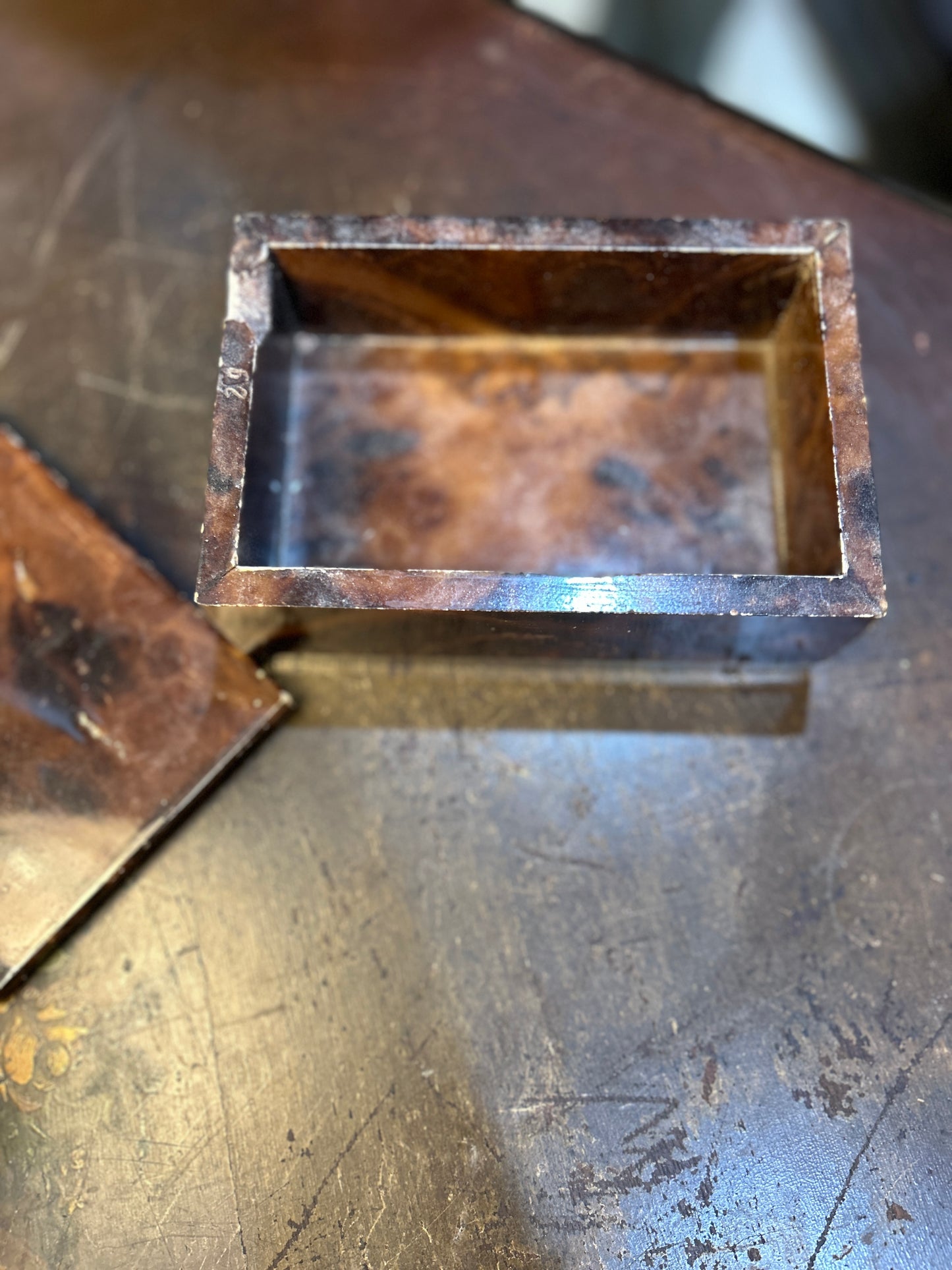 Vintage Italian Alabaster Jewelry Box- Well Loved but Rare