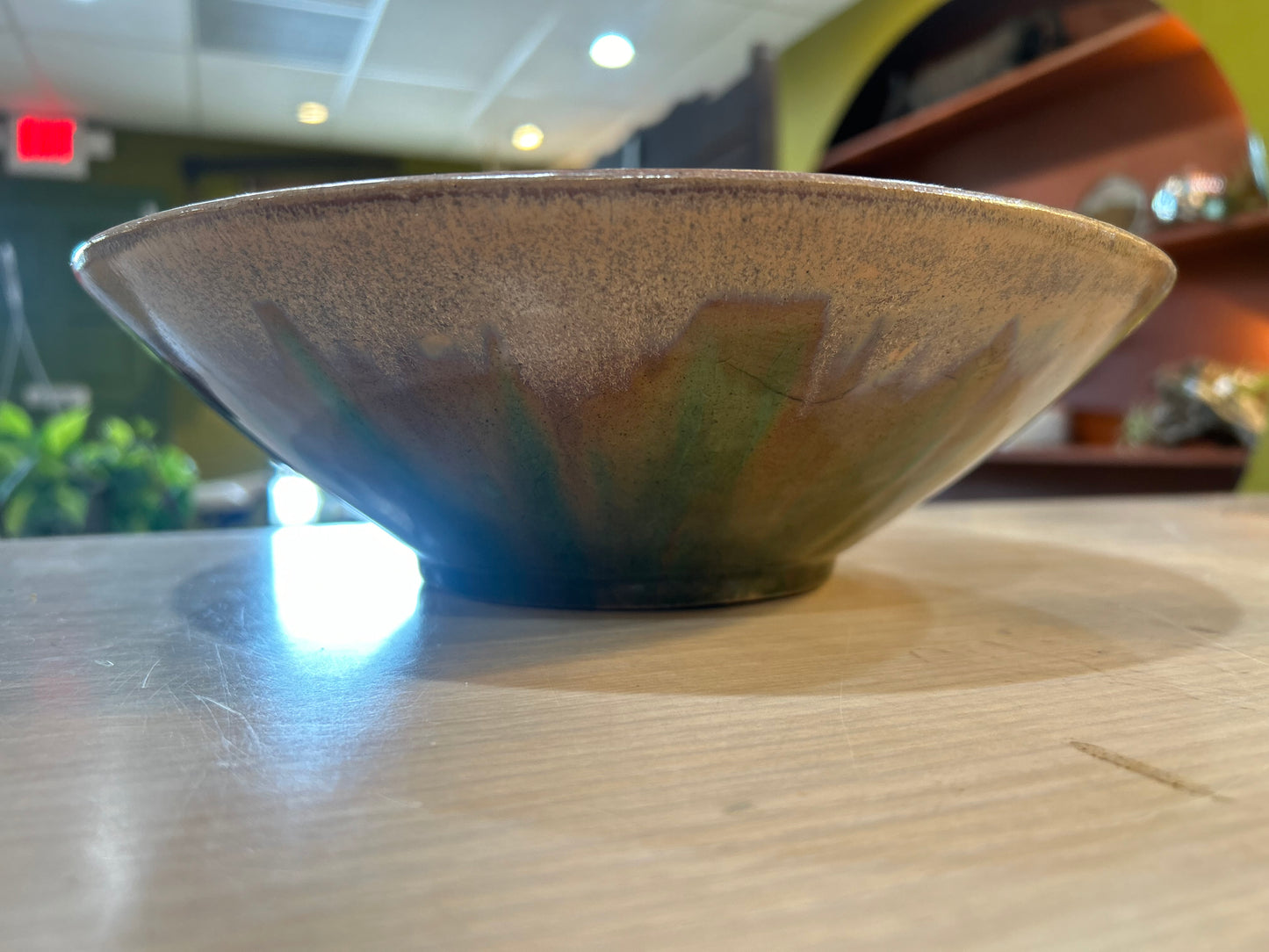 Vintage Handmade Drip Glaze Bowl- Pottery