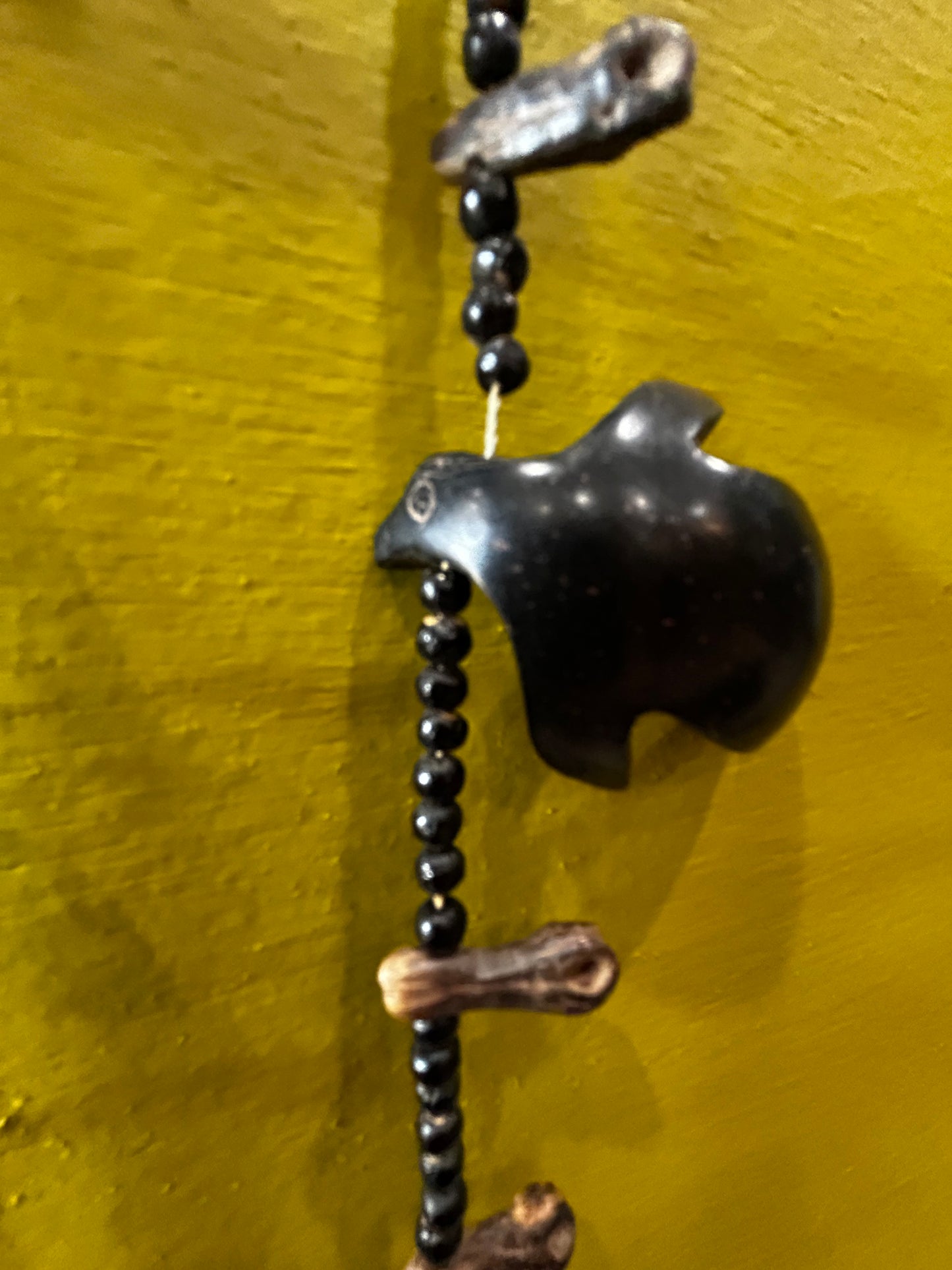 Vintage Hand Carved /Shaved Bird Fetish Necklace