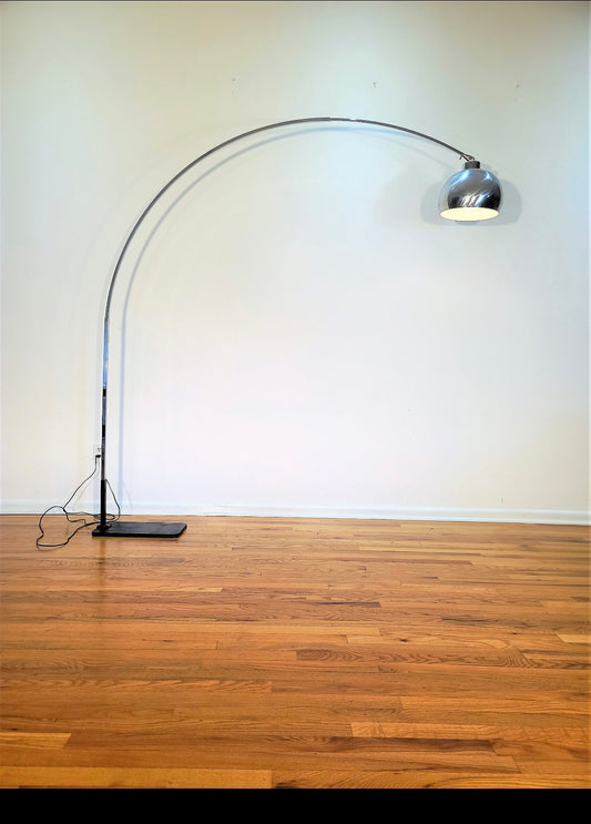 Modern Era Chrome Arc Floor Lamp