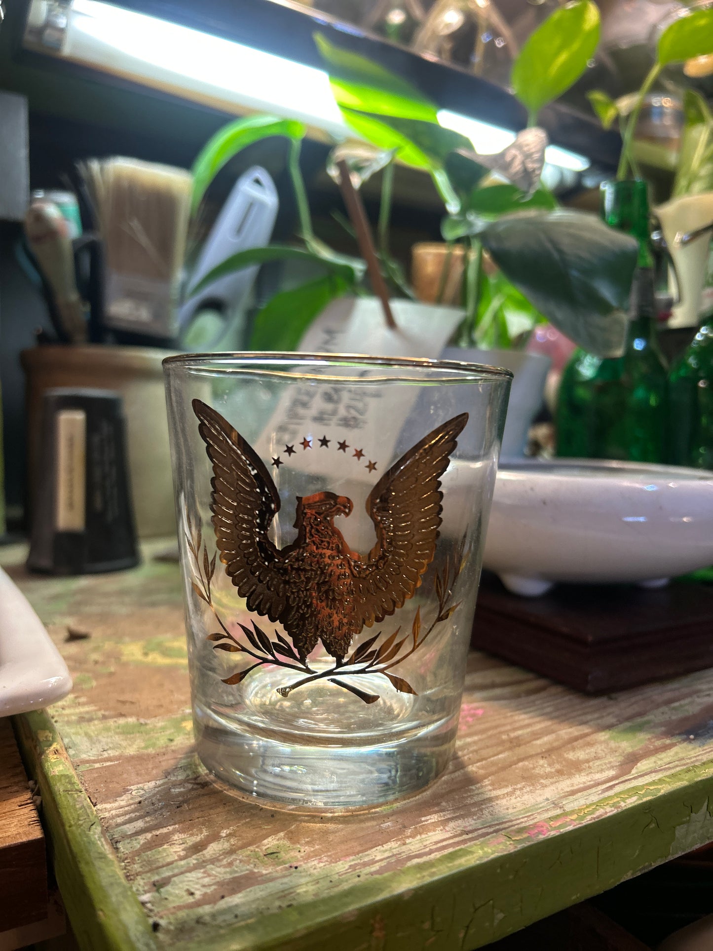 8 Anchor Hocking Golden Eagle Glasses