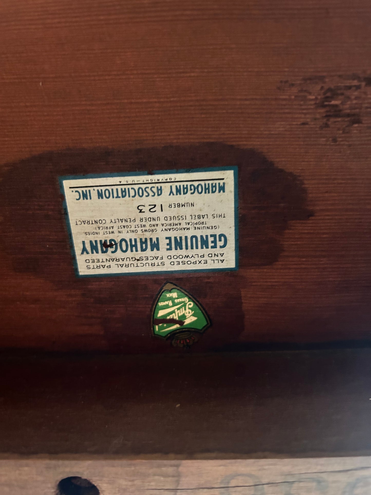 Antique 1900’s Pie Crust Rim Mahogany Coffee Table- Imperial Stamped