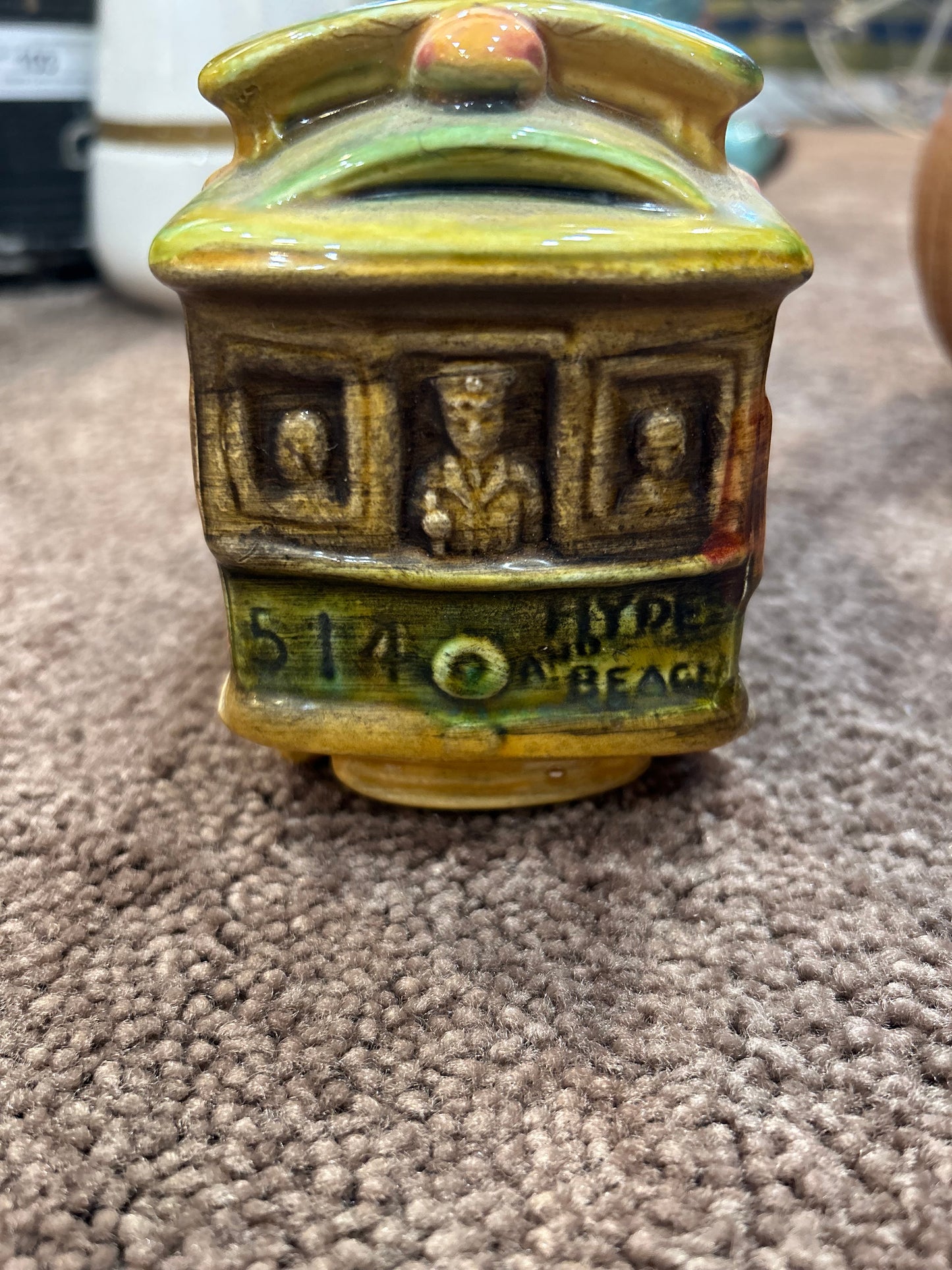 Vintage Powell and Mason Trolly Car Planter