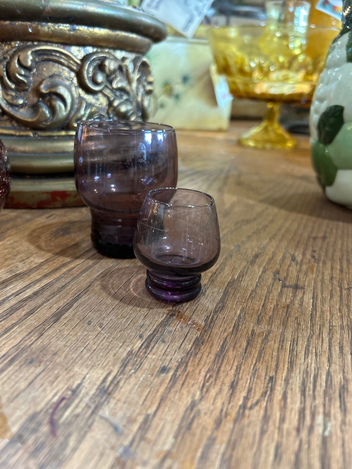Set of 2 Purple Sake Glasses