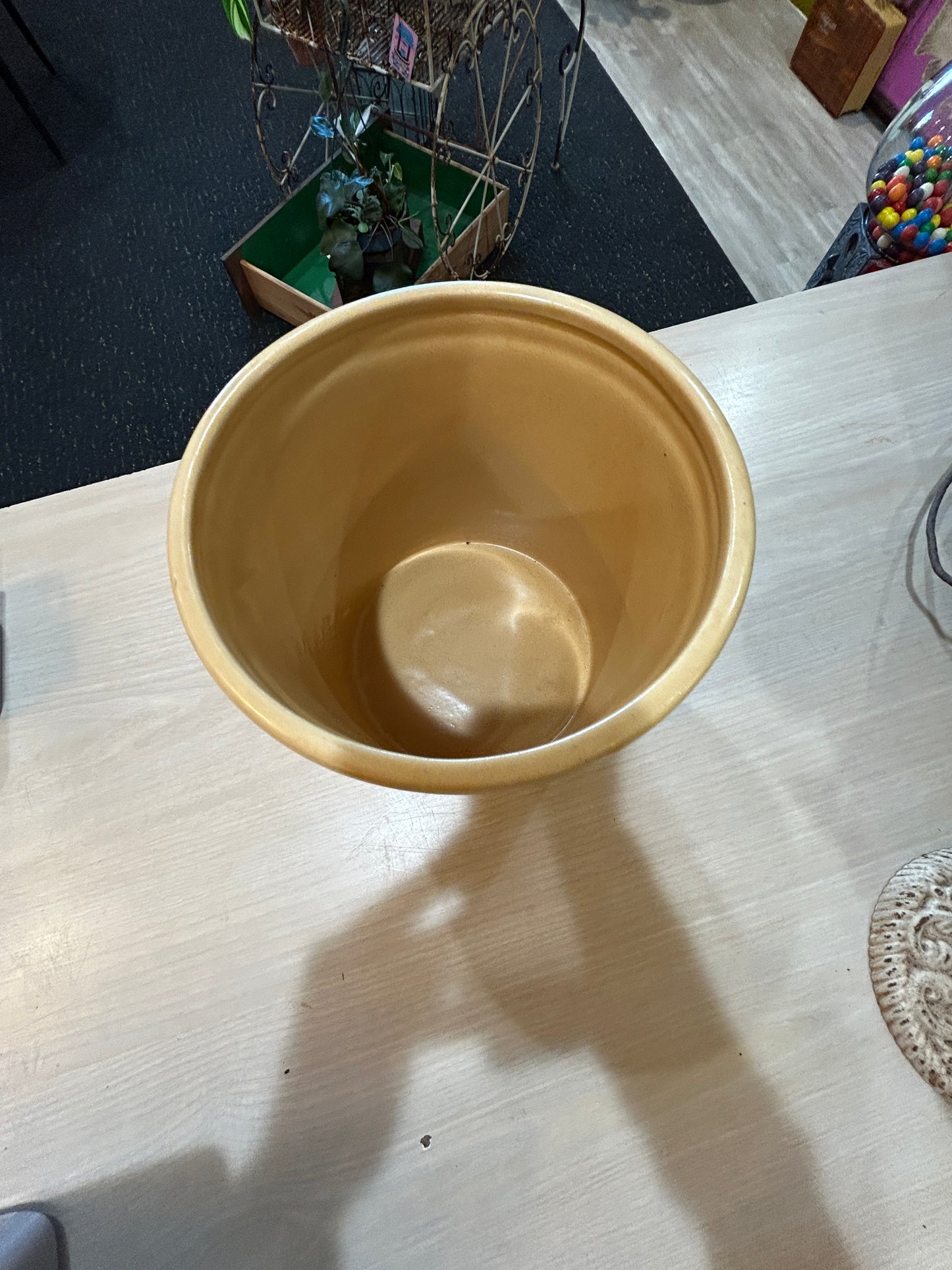 Over and Back- Yellow Ware- Medium Crock