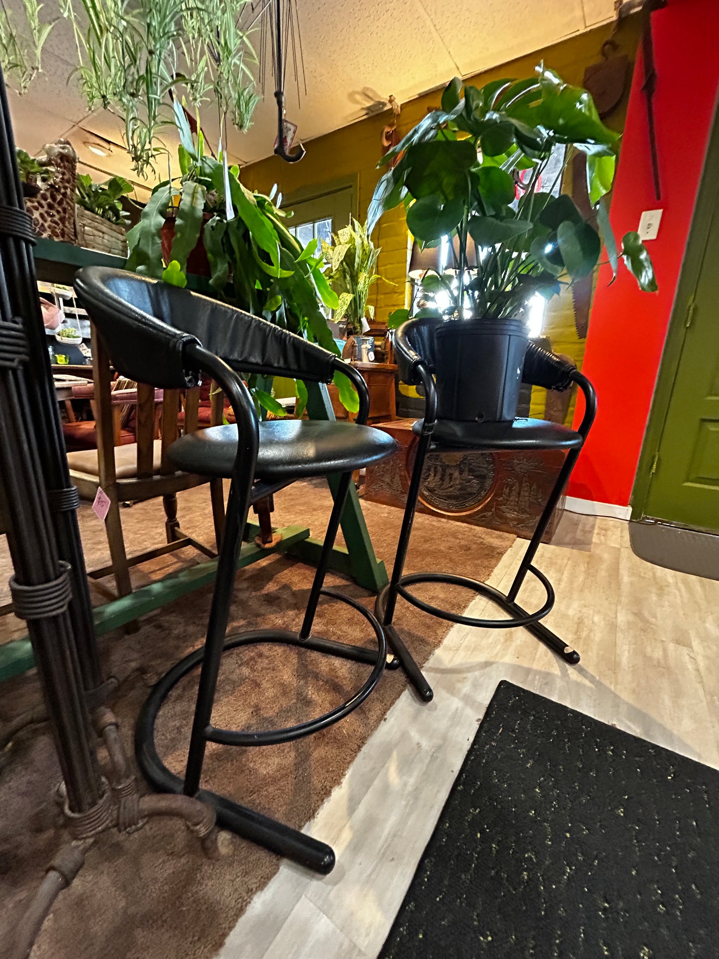 Modernist Banana Back Amisco Barstools- Set of 2