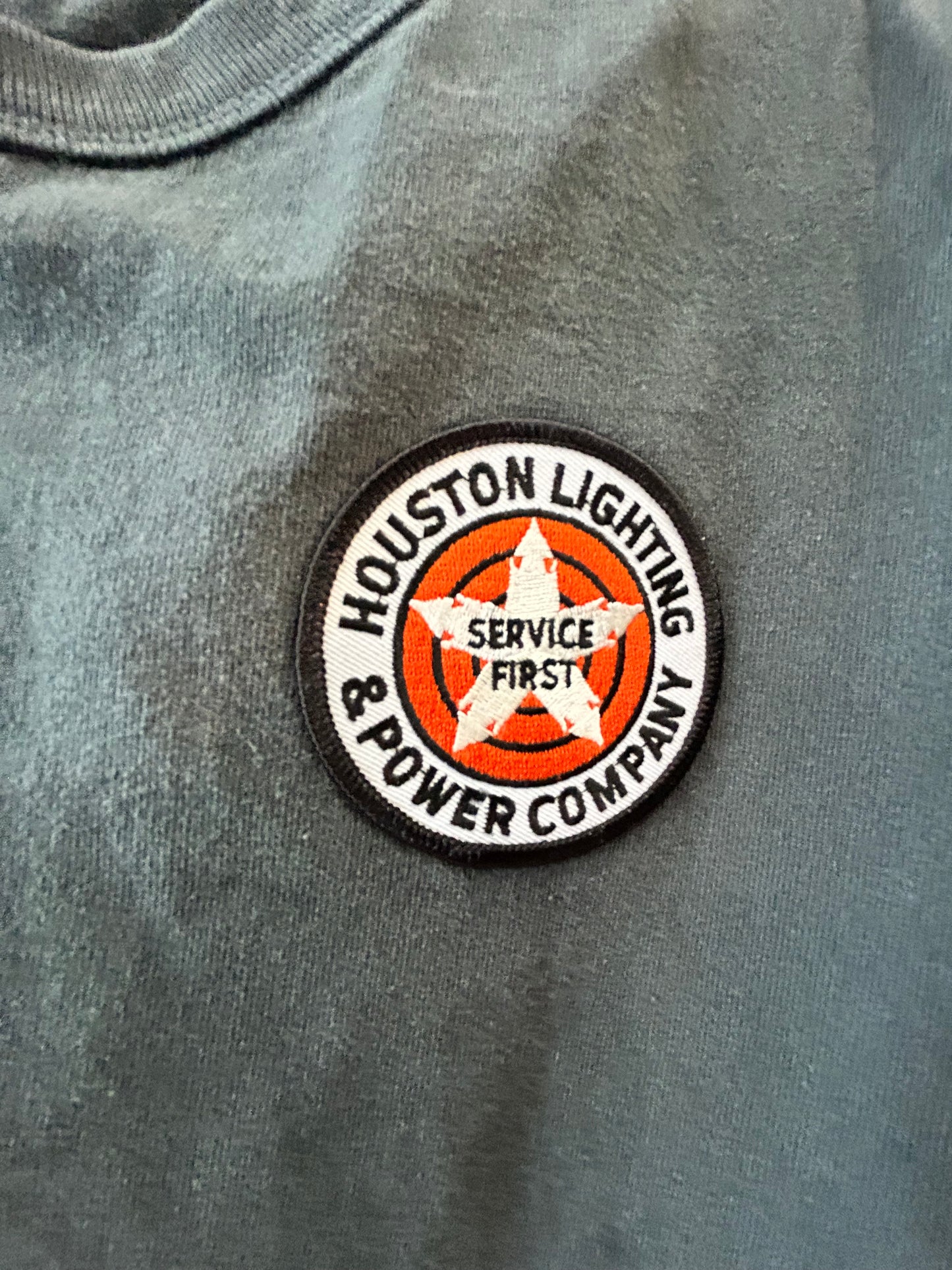 Vintage HL&P Patch Shirt- Faded Black L