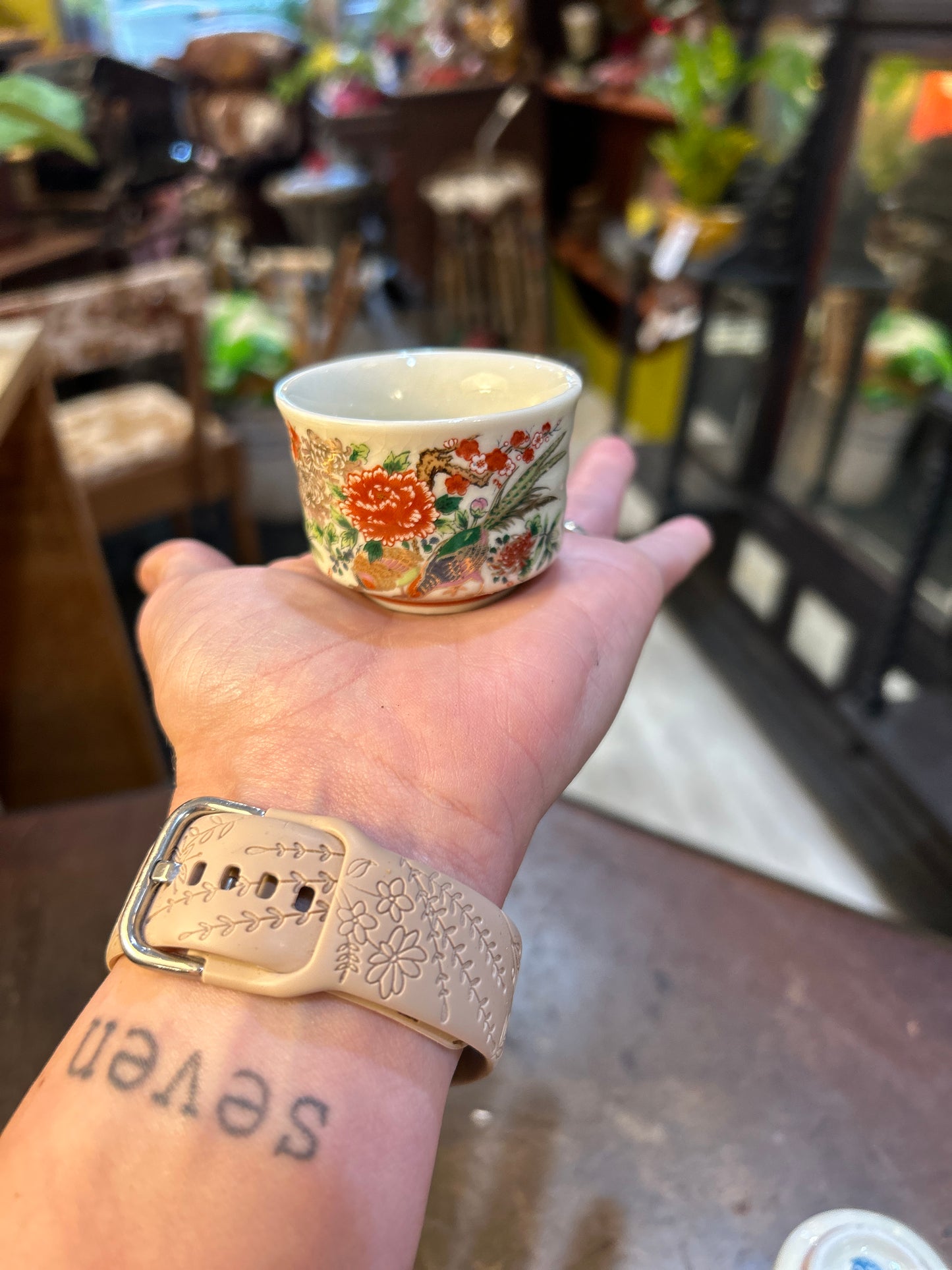 Set of 2- Antique Japanese Porcelain Sake Cups