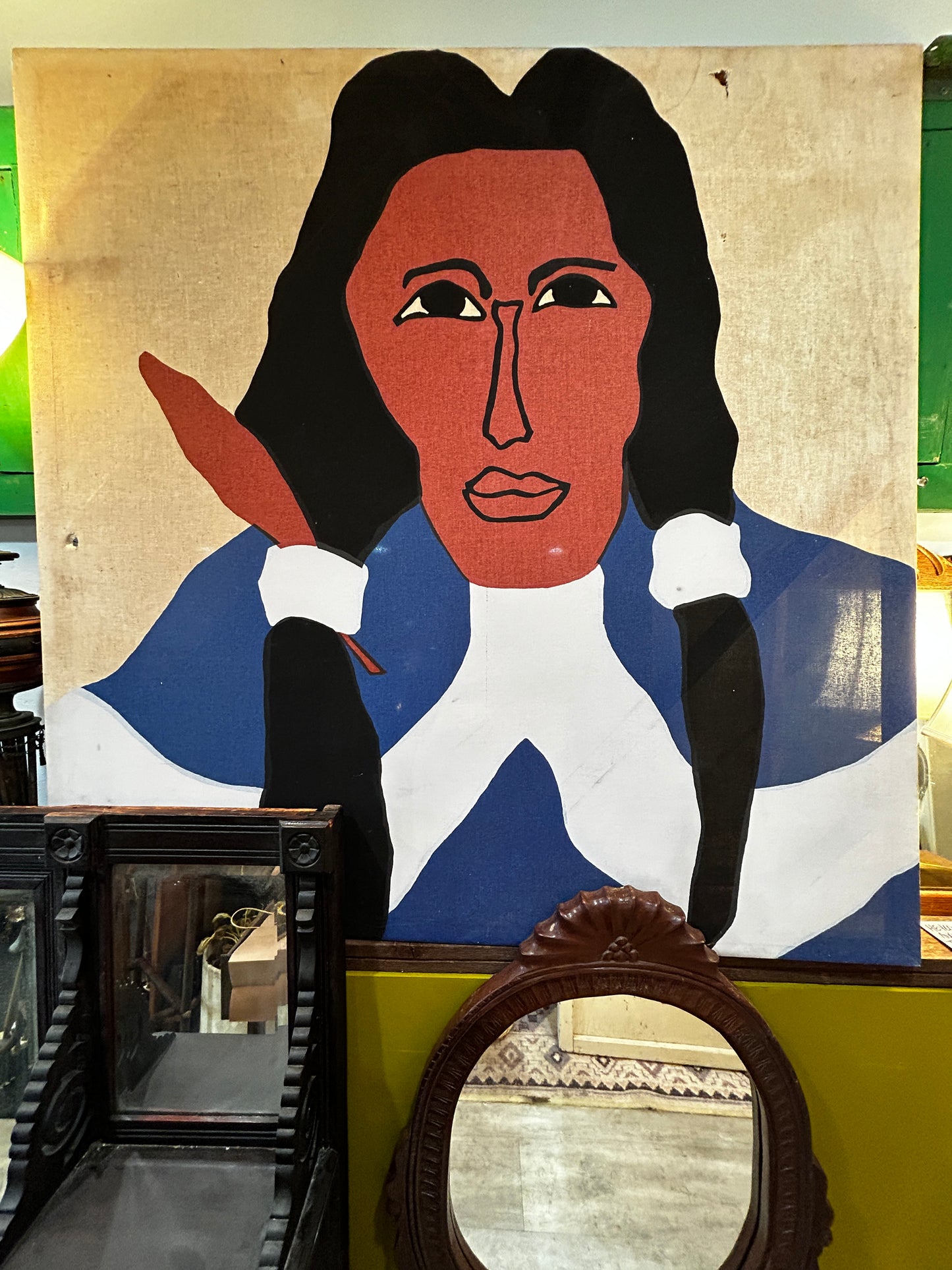 Large Original Native American Silk Screen Art 48X48