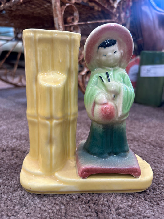 1940’s Shawnee Chinese Boy and Bamboo Planter/Vase