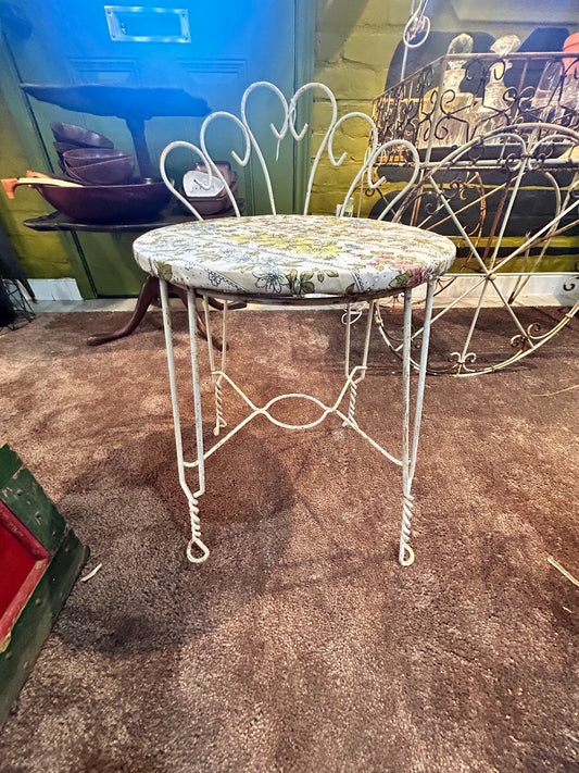 Vintage Bent Metal Vanity Chair