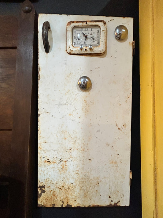 Vintage 1950’s  Westinghouse Roaster Door- Working Clock