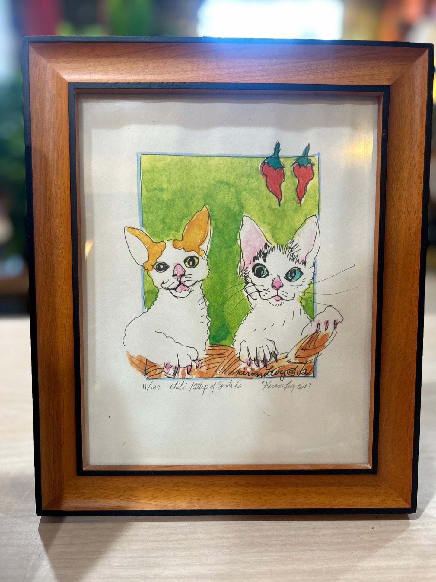 Karen Levy Signed Original Cat Prints-Pencil Signed and Numbered