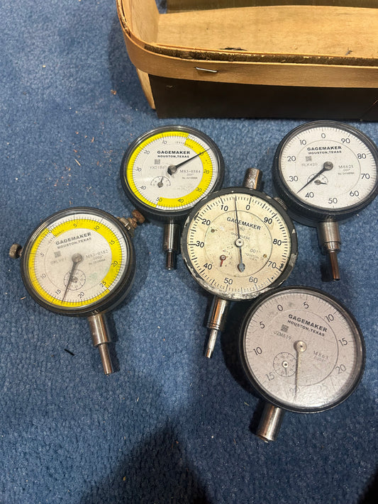 Assortment of Gage Master Dial Indicators