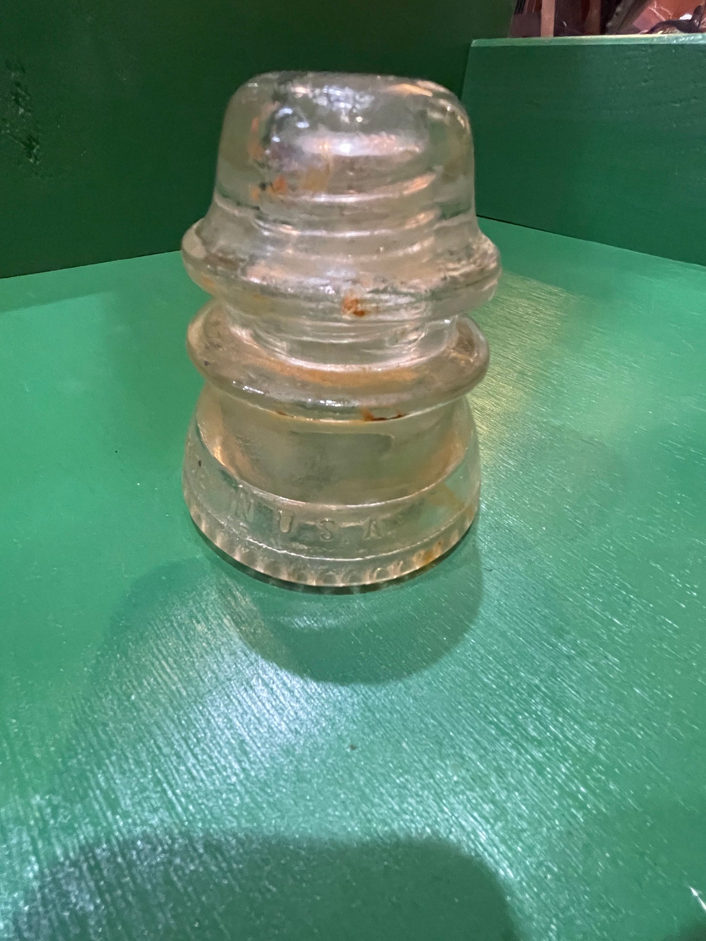 Vintage 1938  Hemingway Clear Glass Insulator
