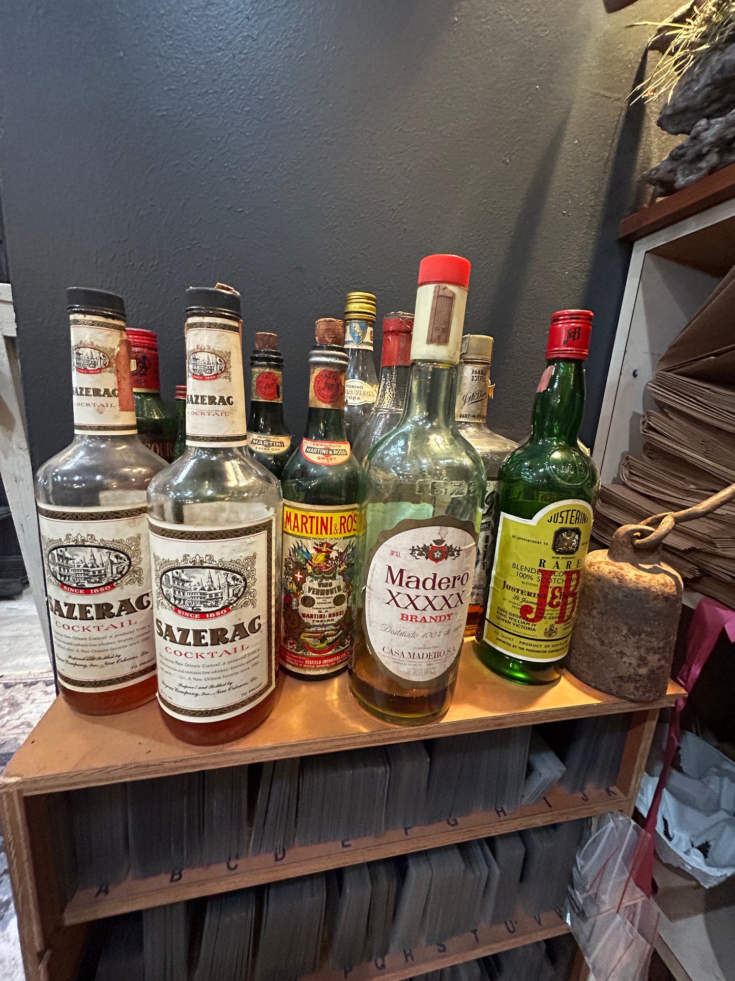 Collection of Vintage and Antique Liquor Bottles- One Pre-Prohibition