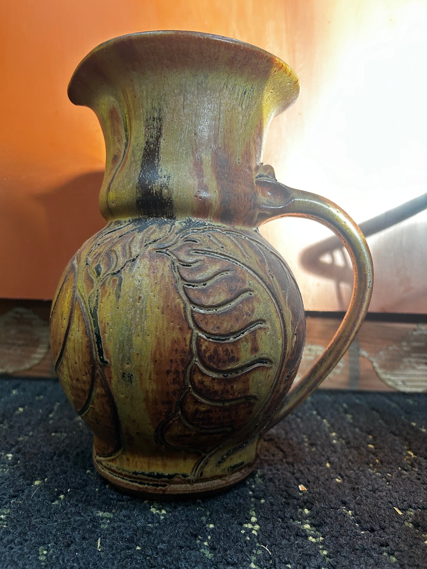 Vintage Americana Pottery Shack Vase/ Pitcher- Signed