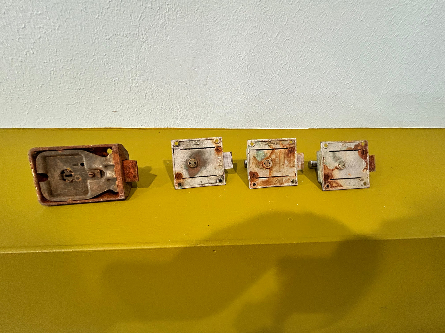 Antique Arch Savage Metal Cabinet Latches Lot of 4