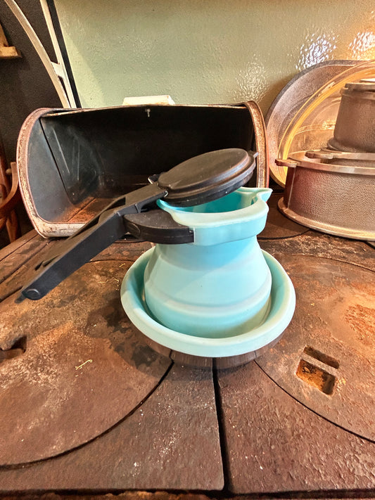 Vintage Blue Camping Kettle