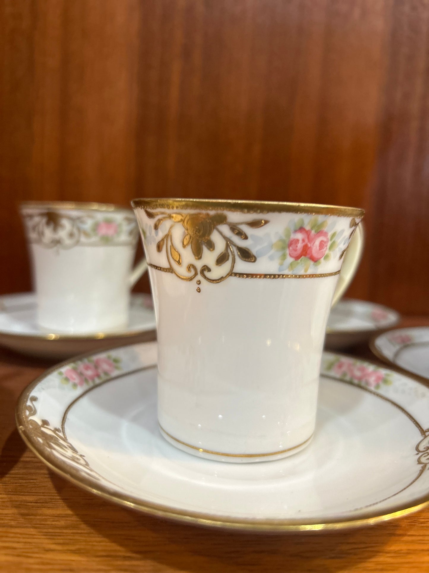 Circa 1911- Antique Nippon Hot Chocolate Pot- 5 Cups and 6 Saucers