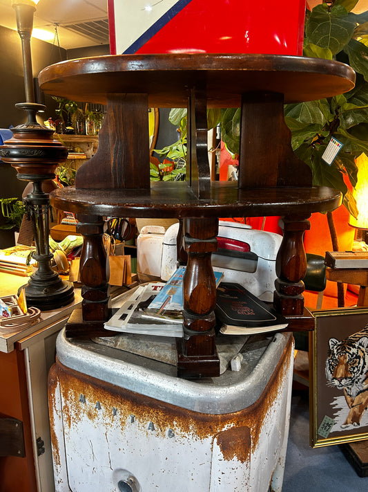 Vintage Solid Wood 2 Tier Table