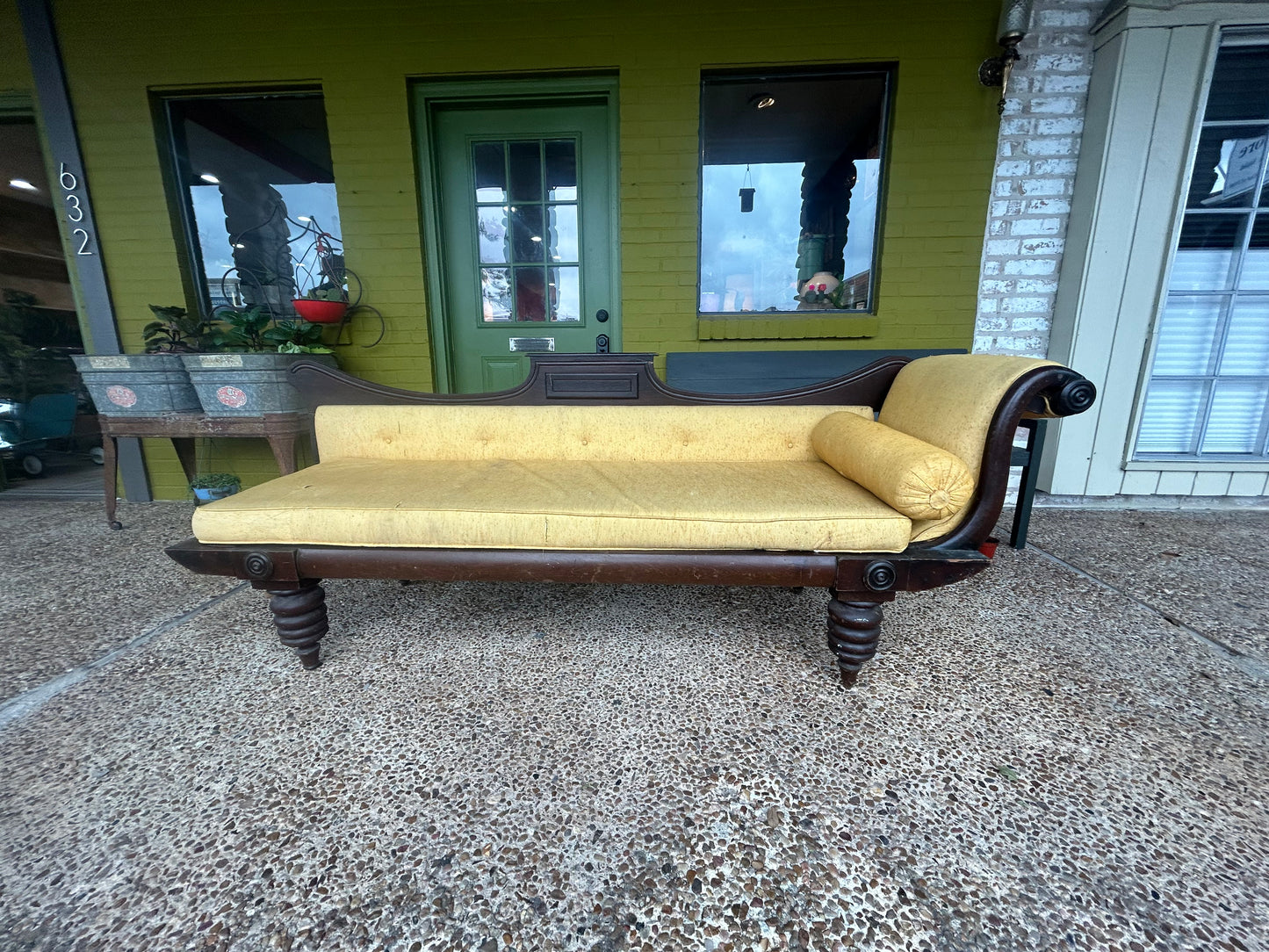Mahogany Neo classical/ Early Colonial Chaise Lounge