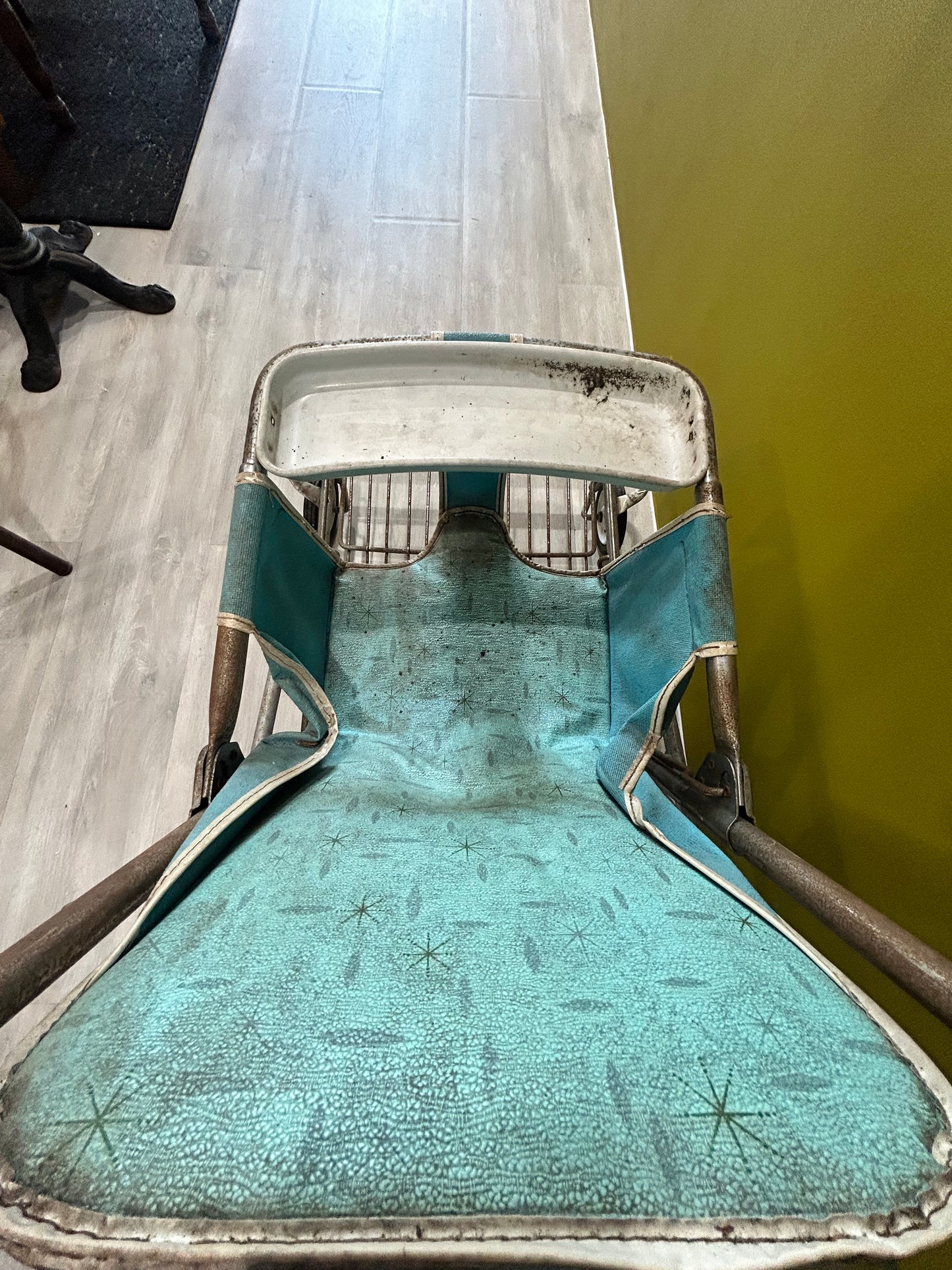 Vintage 1950’s Stroller- Teal Blue Beauty