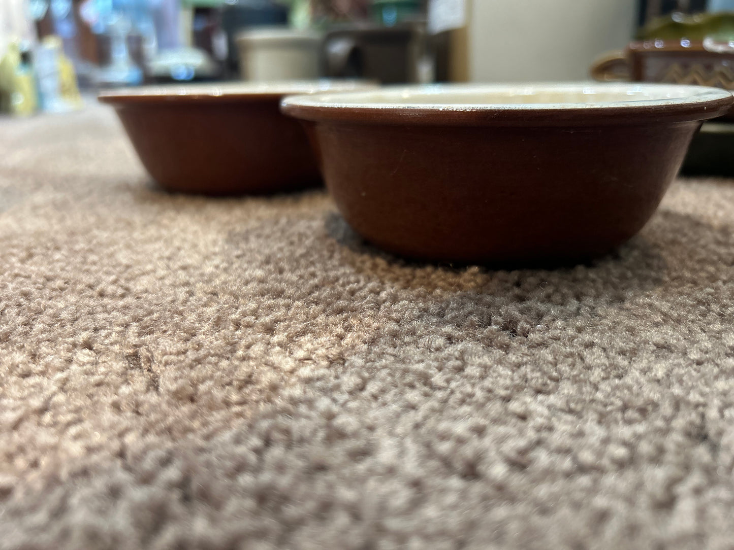 Set of 2 Small Weller Stoneware - Brown