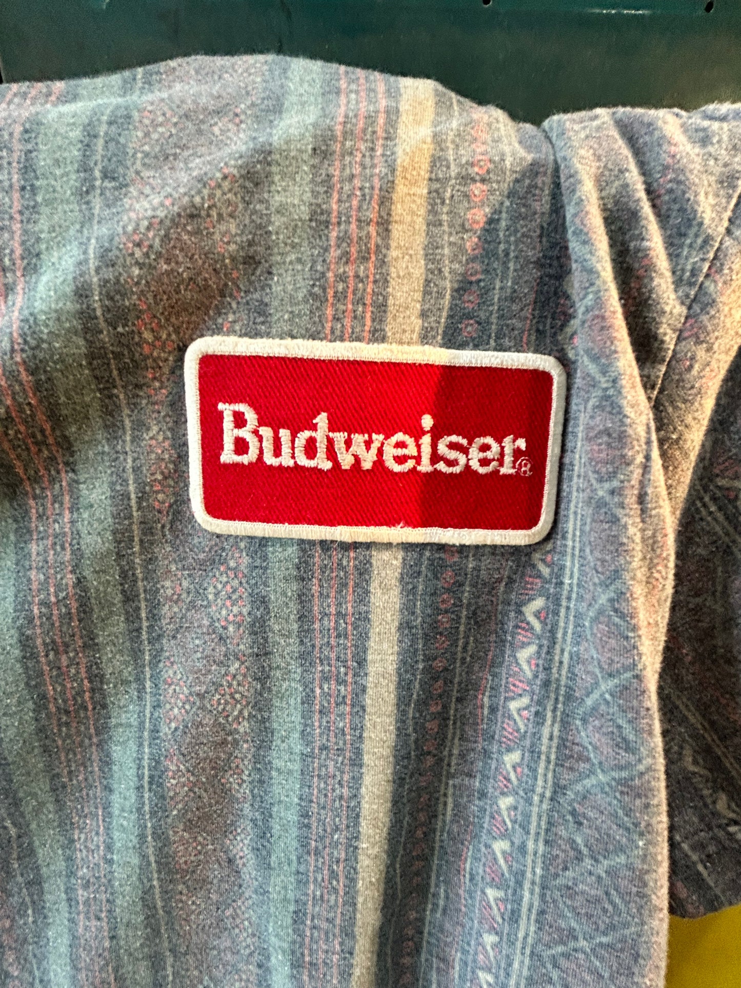 Vintage Budweiser Patch on Vintage T- M