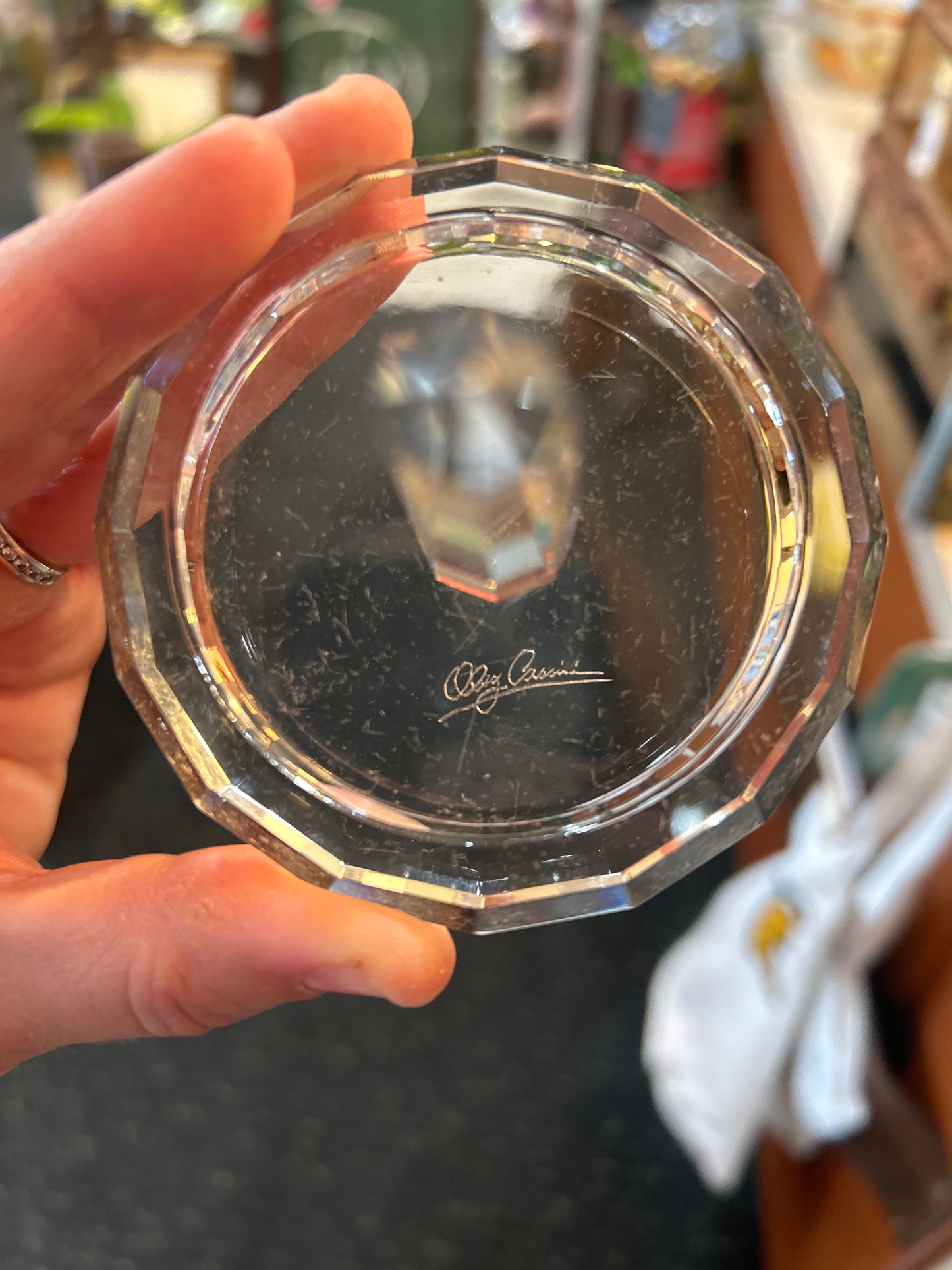 Vintage Oleg Cassini Crystal Ring Holder