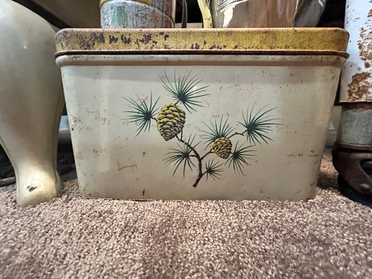 Vintage Decoware Pine Cone Breadbox