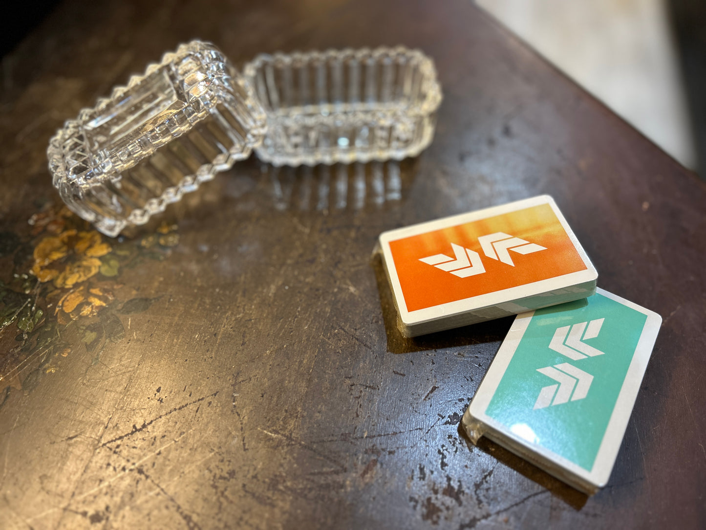 Monogram Crystal Business/Playing Card Holder