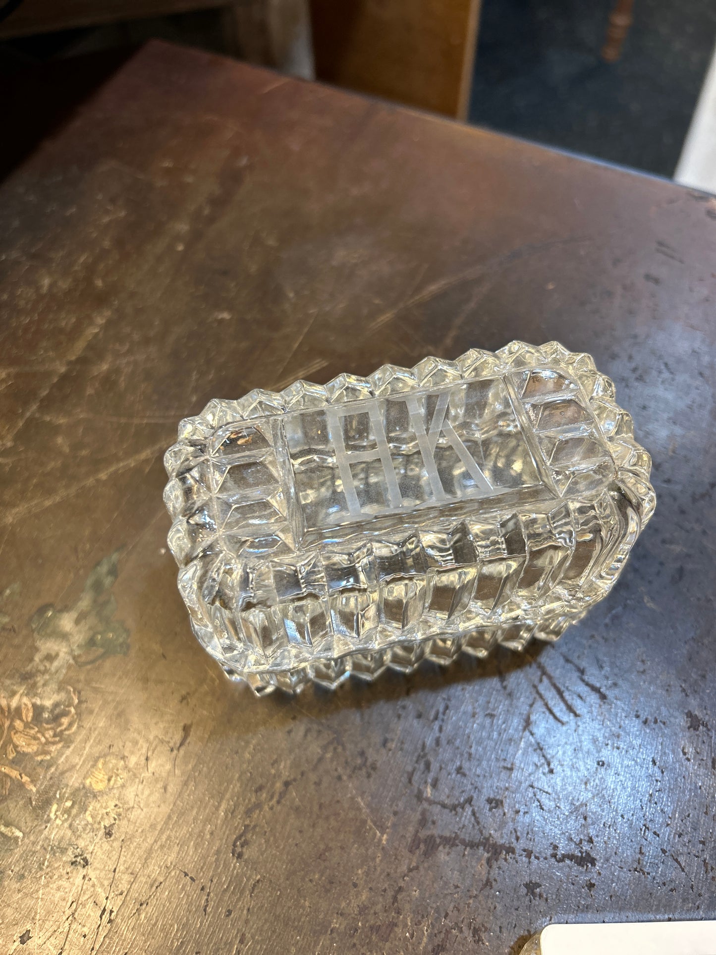 Monogram Crystal Business/Playing Card Holder