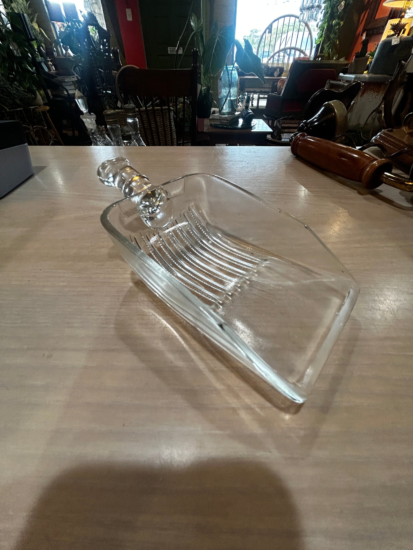 Salt Crock with Glass Scoop