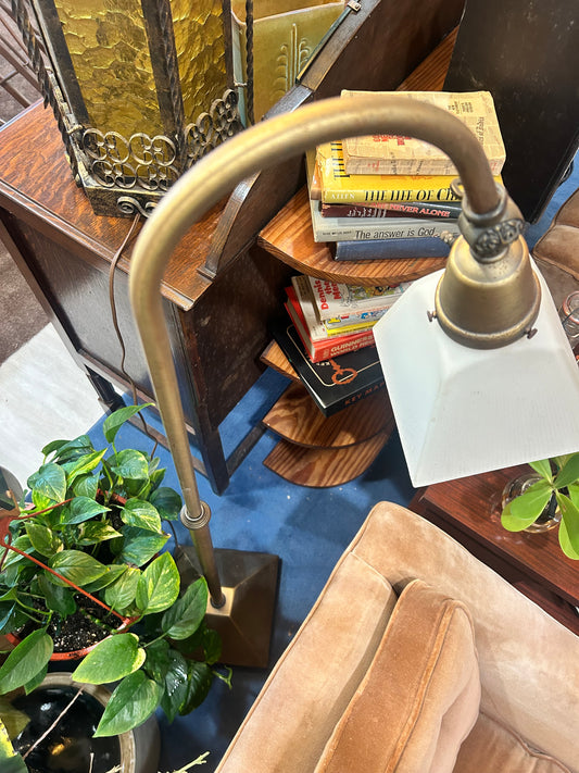 Vintage Ott-Lite Solid Brass Floor Lamp
