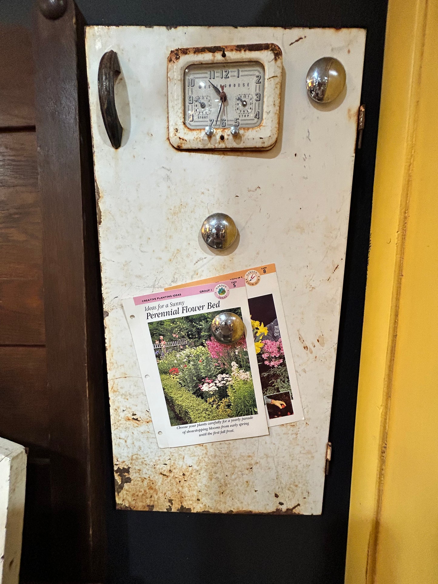 Vintage 1950’s  Westinghouse Roaster Door- Working Clock