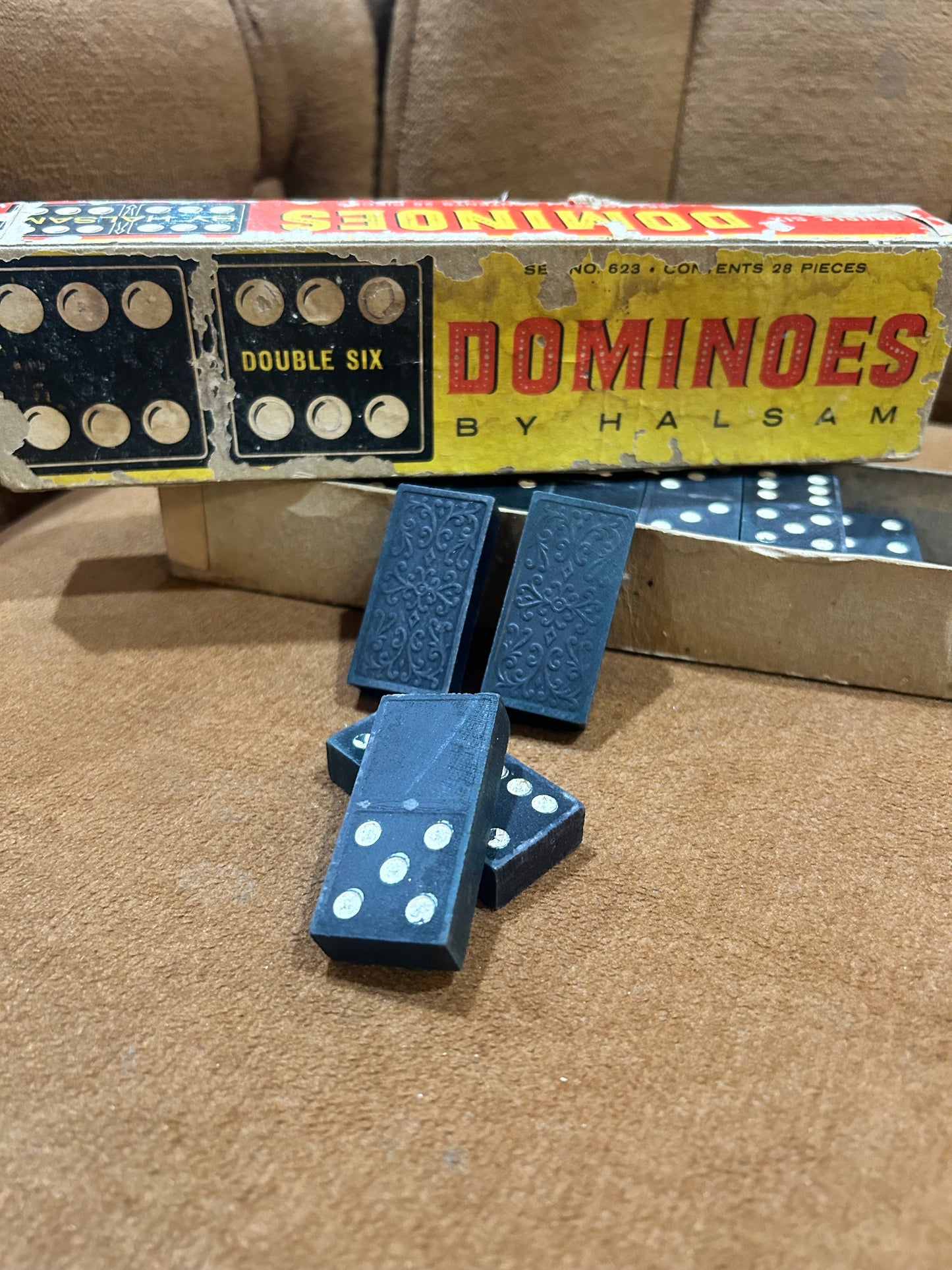Halsam Double Six Wooden Dominos- Full Set