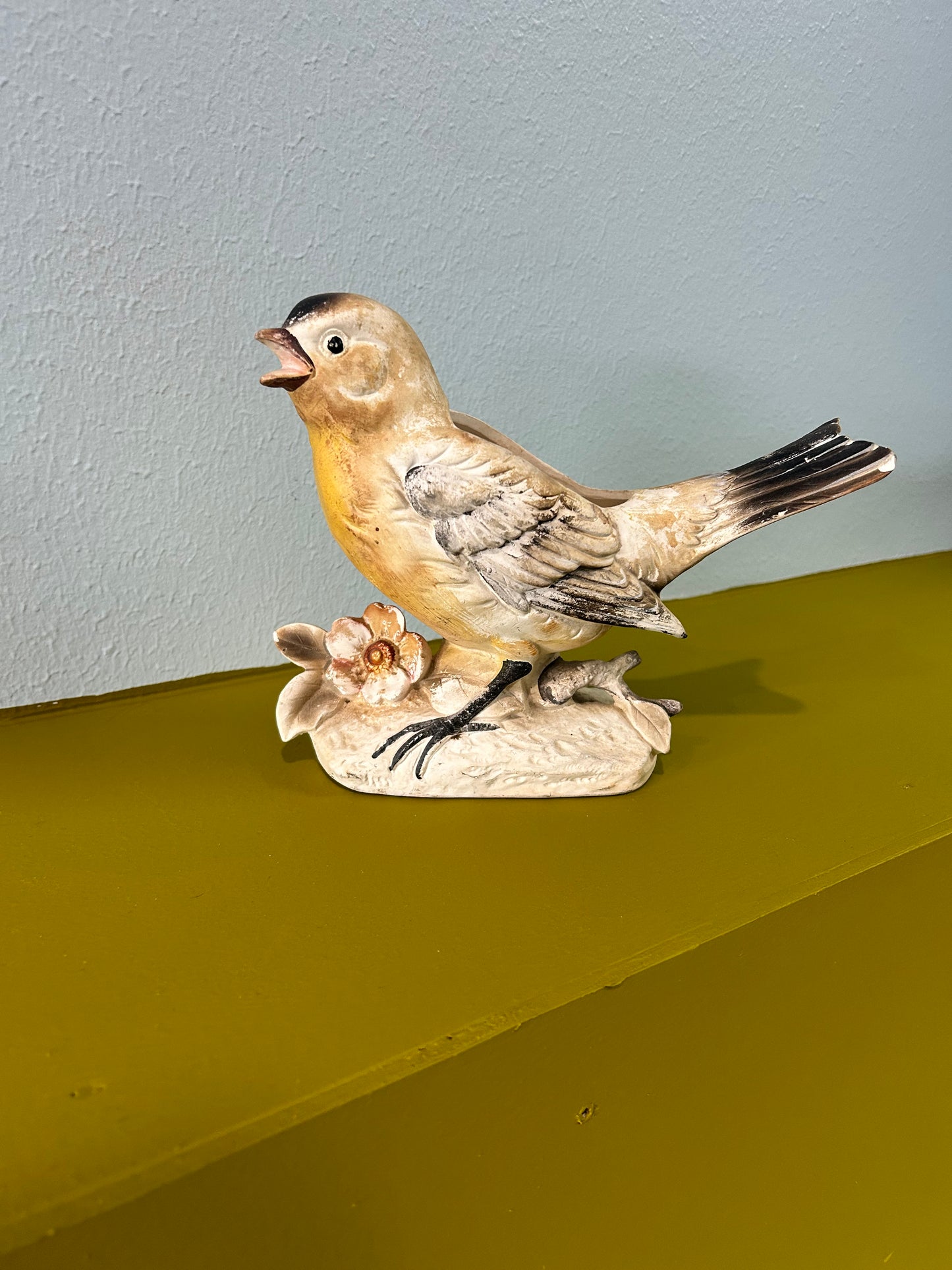 Gold Finch Ceramic Planter