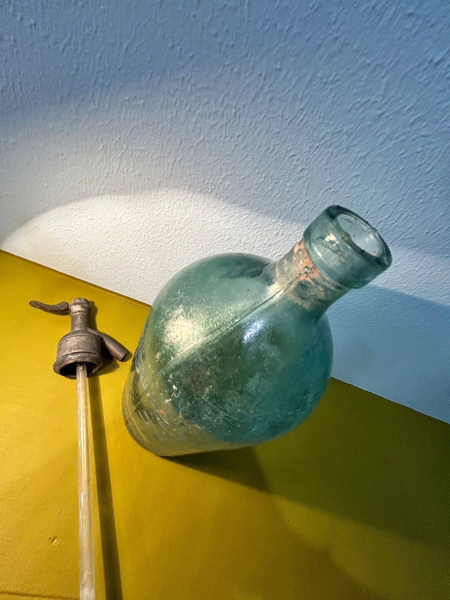 Vintage 1930’s Aqua Glass Seltzer Bottles