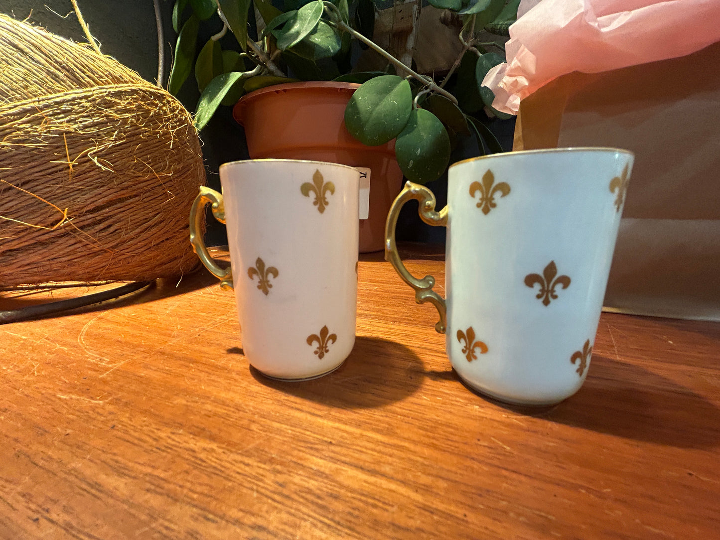 Jean Pouyat Limoges Porcelain Tea Cups