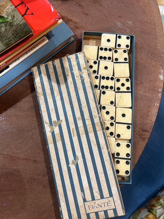 Vintage White Extra Thick Dominos- Full Set