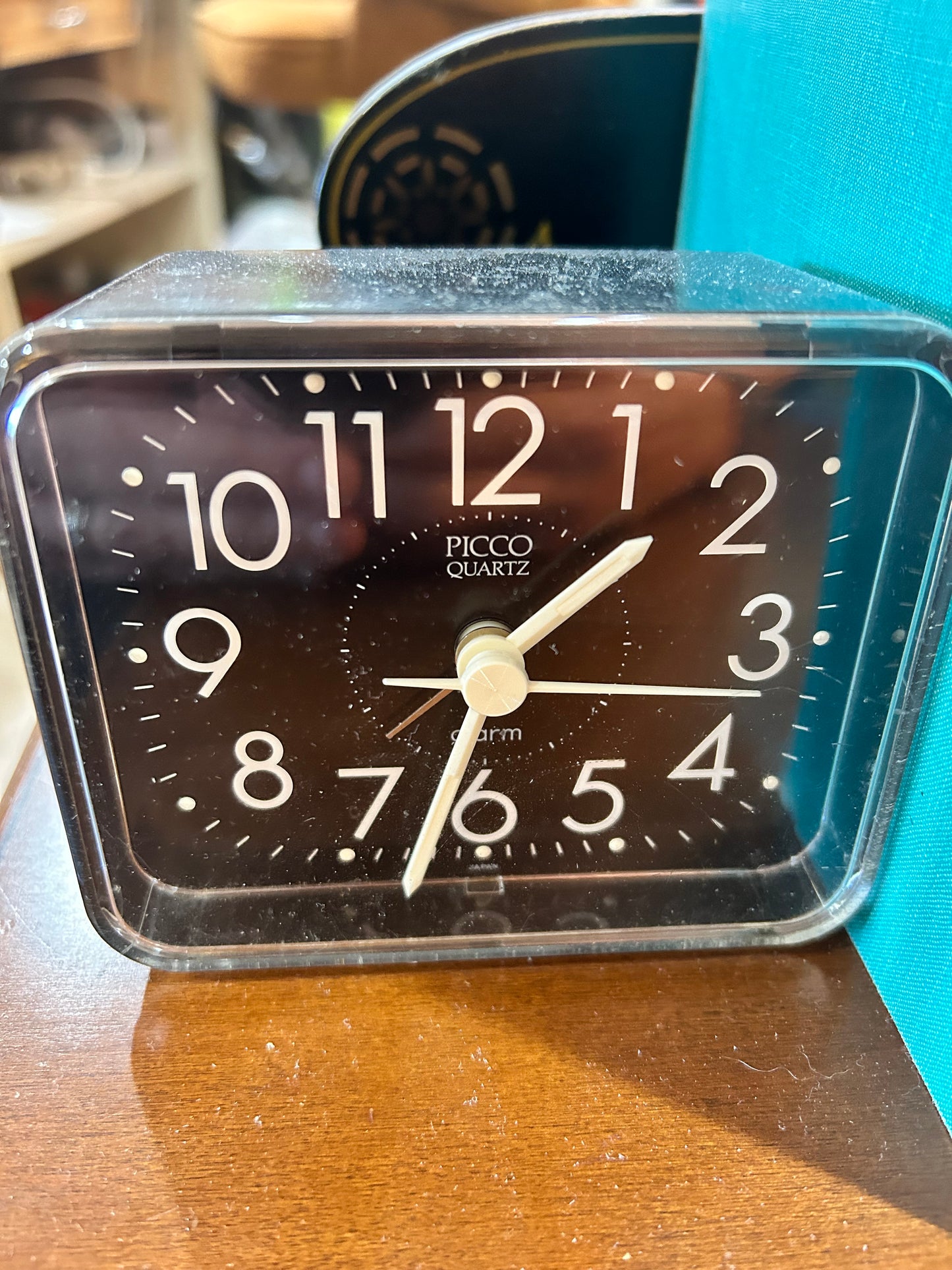 Vintage Picco Quartz Black Travel Clock