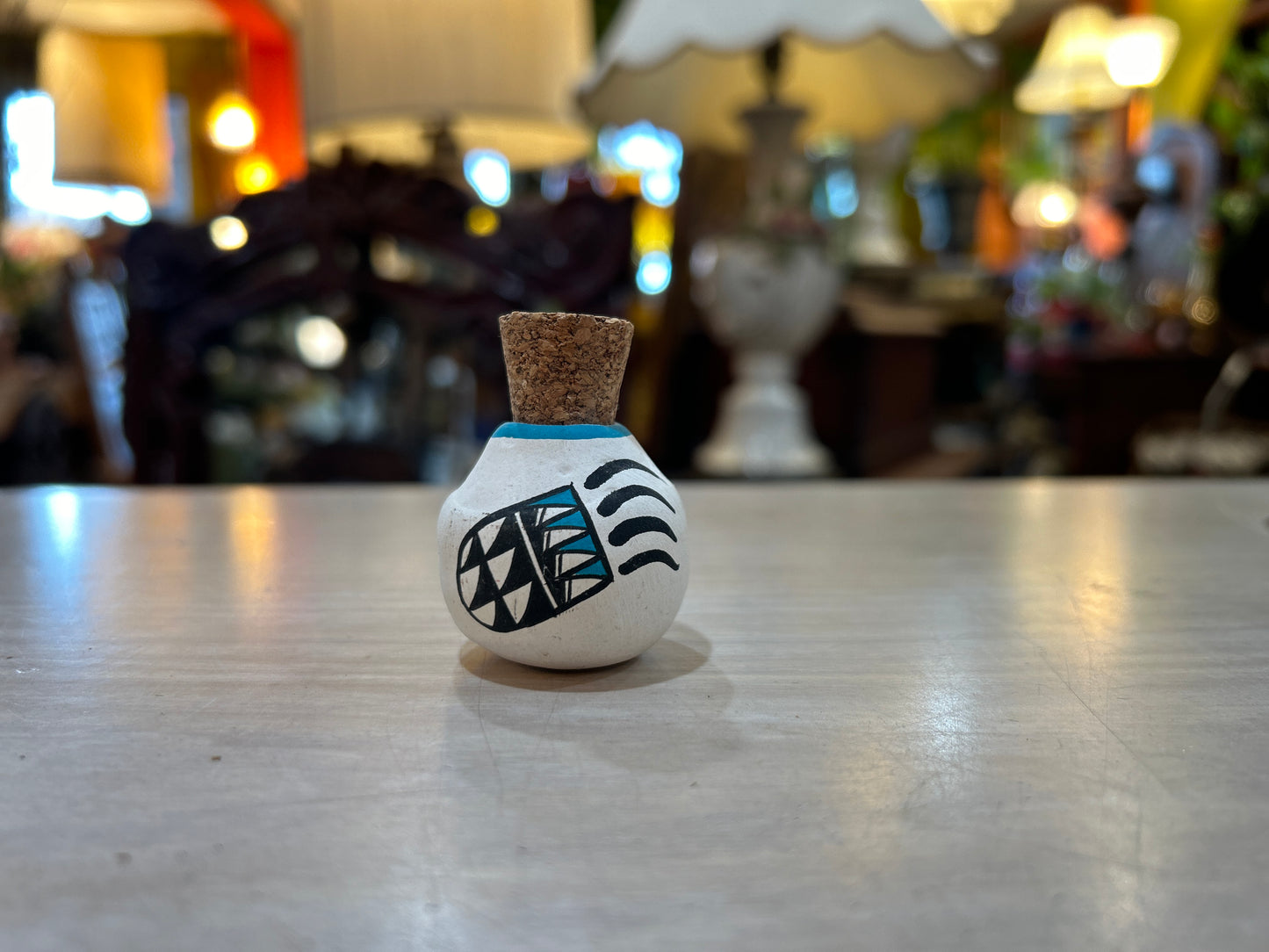 Native American Miniature Urn. Ashes or Dirt Inside